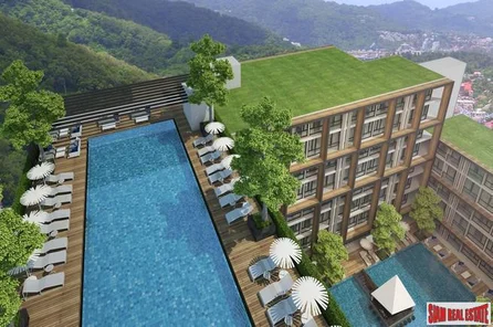 One-two bedroom modern condominiums with communal pool and garden view