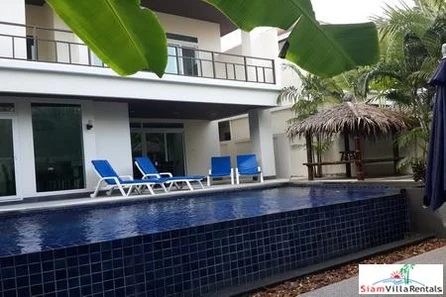 Four-bedroom villa with modern decor and private swimming pool