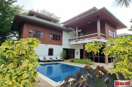 Contemporary Thai Teak Four Bedroom Pool Villa for Rent in Rawai