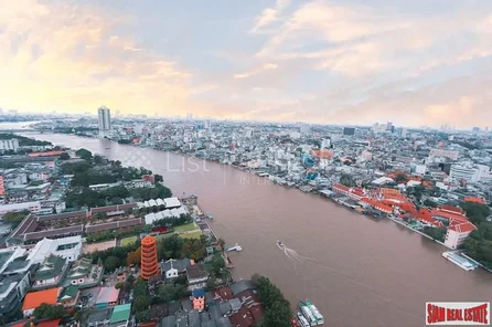 Baan Chaopraya Condominium | Large 3 Bed Condo on 19th Floor with Amazing River and City Views and Antique Furnishings at Chaopraya River
