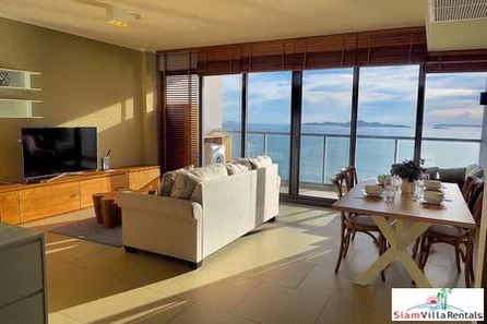 Absolute Beach Front 100M2 2 Bedrooms For Rent on Wongamat Beach Pattaya