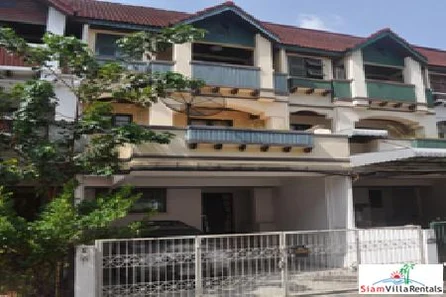Three Storey, Four Bedroom Townhome for Rent in Huai Khwang, Bangkok