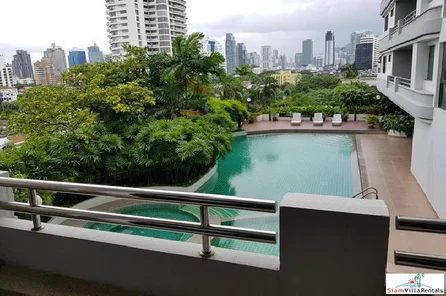 Charoenjai Place | Huge Two Bedroom, Two Bath Apartment for Rent with Pool, Garden and City Views in Ekkamai