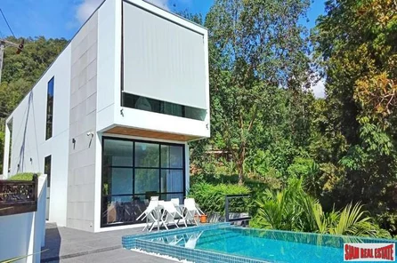 Modern Private Three Storey Pool Villa for Sale  in a Lush Rawai Landscape