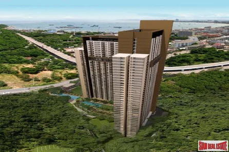 High rise 2 bedroom with great city view and sea-view for sale - South Pattaya