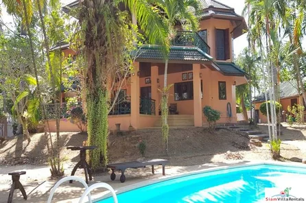 Large Private Four Bedroom House with Pool for Rent on One Rai of Land in Chalong