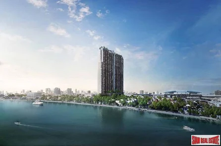 Nearing Completion is this High-Rise Riverside Smart Condo by Leading Thai Developer at Bang Phlat - Duplex Studio Units