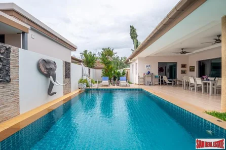 Asian Baan | Beautiful Brightly Decorated 3-Bedroom Private Pool Villa in Cherng Talay