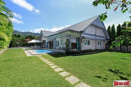 Private Five Bedroom Pool Villa with Spacious Rooms and Large Gardens for Sale in Kamala