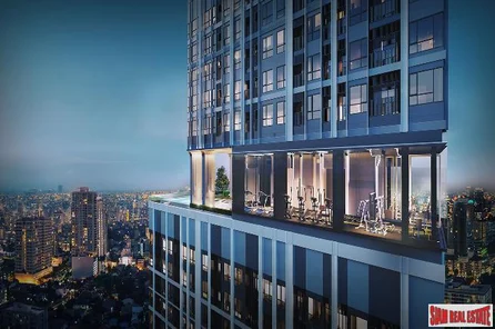 New High-Rise Smart Condo in Construction with Excellent Facilities on Connecting Road between Sukhumvit and Thepharak - 0 Metres to MRT - 1 Bed Plus Units