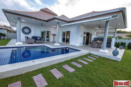New Three Bedroom Private Pool House with Gardens & BBQ Area for Sale in Hua Hin