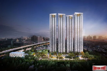 New Off-Plan Mega Project of Condos in Green Surroundings with River and City Views at Sukhumvit 64, Punnawithi - 1 Bed 28 sqm Units