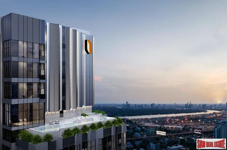 New High-Rise of Loft Duplex Smart Home Condos by BTS Phra Khanong at Rama 4 Road with City and Chao Phraya River Views - 1 Bed Units- Last Few Units Back to Market! 