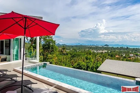 Four Bedroom Sea View Villa + Two Bedroom Guest House for Sale in the Hills of Nathon, Koh Samui