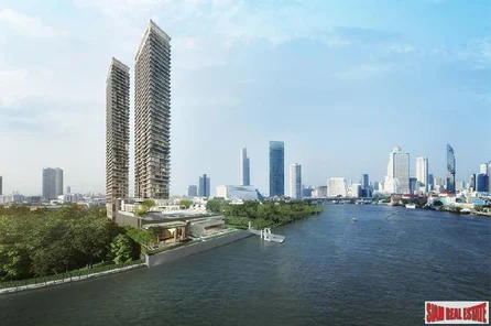 Best Waterfront Living in the Heart of Bangkok at this Newly Completed High-Rise Condo (Sathorn-Chareonnakorn) - 2 Bed 49.1 Sqm Unit