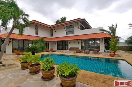 Asian Fusion Pool Villa | Contemporary Three Bedroom House with Huge Land Plot for Sale in East Pattaya
