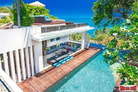 Spectacular Sea View Five Bedroom Pool Villa for Sale in the Choeng Mon Hills
