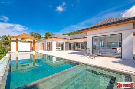 Luxurious Four Bedroom Sea View Bali-Style Pool Villa for Sale in Bophut