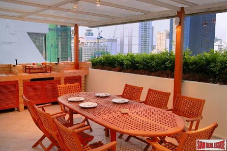 Heritage Condominium | Impressive 2 Penthouse for Rent with Office and Large Private Roof Garden only 100 metres to BTS Nana on Sukhumvit Soi 8