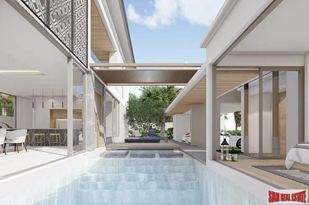 New 2-4 Bedroom Bali-style Pool Villas for Sale Near Big Buddha in Chalong