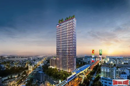 New High Rise of Loft Condos Connected to BTS with Sea and River Views near the City and the Beach at Samut Prakan, Bangkok - 1 Bed Plus 34.5 Sqm Units