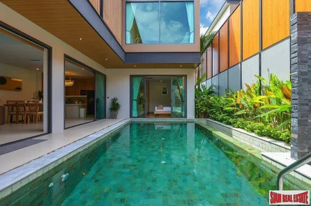 Modern Two Storey Three Bedroom Private Pool Villa with Rooftop Terrace for Sale in Rawai
