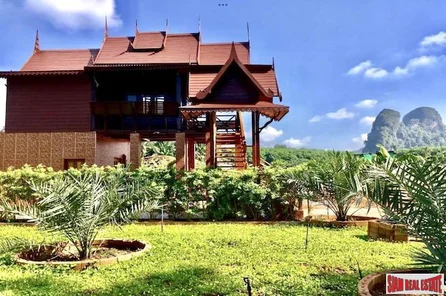 Five Rai Land Plot with Organic Farm and Small Thai Style House for Sale in Ao Nang, Krabi