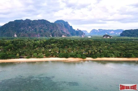 59 Rai Land Plot on the Beach and Superb Mountain Views for Sale in Khao Thong, Krabi