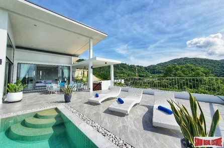 Spectacular 3-Storey Mountain-View Residence: 4-Bedroom, 6-Bathroom House for Sale in Naiharn, Phuket