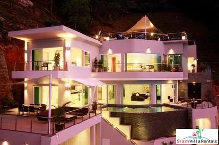 Villa SomeDay | Contemporary Four Bedroom Home with Sea-views at Bang Tao For Holiday Rental