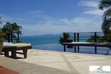 Elegant Thai Holiday Villa with Three Bedrooms, Private Pool and Sea Views in Bang Po, Samui