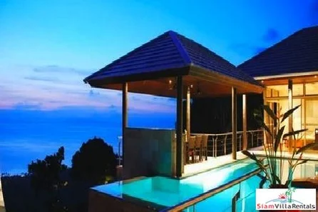 Contemporary European Style Four Bedroom Seaview Villa with Private Pool in Samui