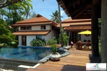 Thai Style Beachfront Pool Villa with Five Bedrooms on Laem Set Beach, Samui