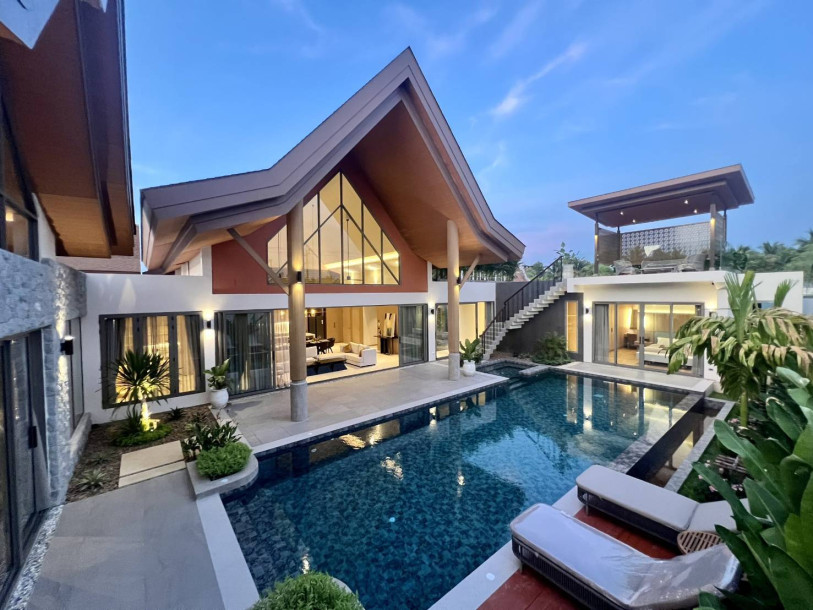 New Modern Four Bedroom Pool Villas in a 10 Unit Boutique Development for Sale in Cherng Talay-1