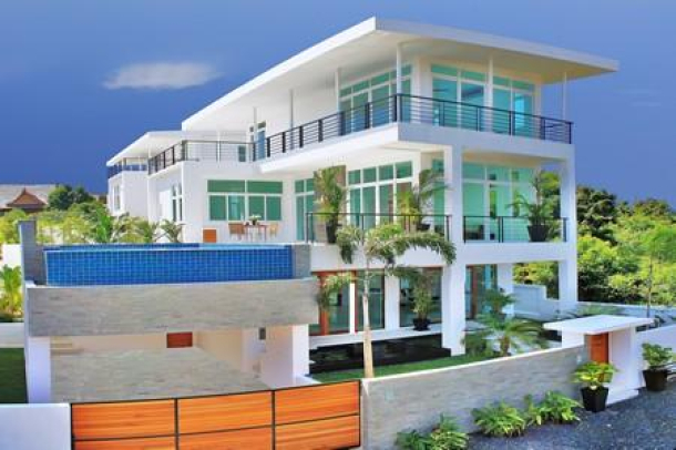 3 Bedroom House with a Pool & Sea Views,  for Sale in Nai Harn, Phuket-1