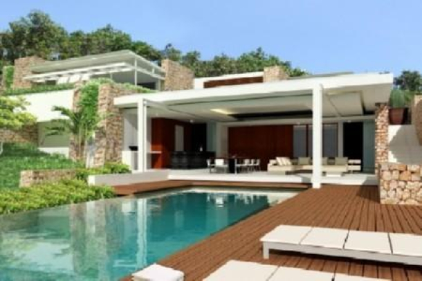 Modern Designed 4 Bedroom Houses For Sale, Swimming Pool and Sea-Views at Chaweng, Koh Samui-2