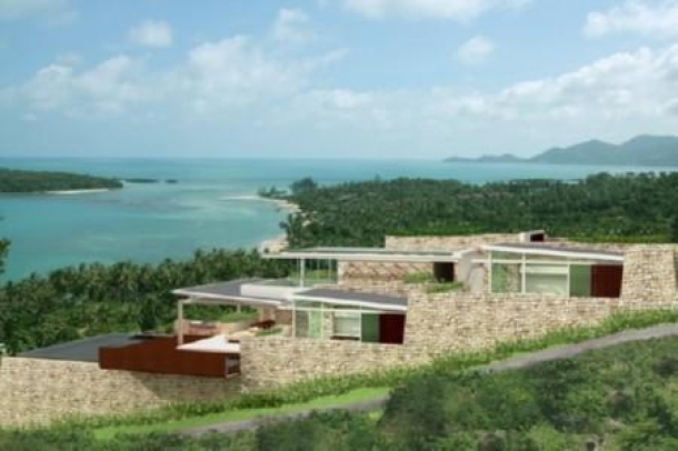 Modern Designed 4 Bedroom Houses For Sale, Swimming Pool and Sea-Views at Chaweng, Koh Samui-3