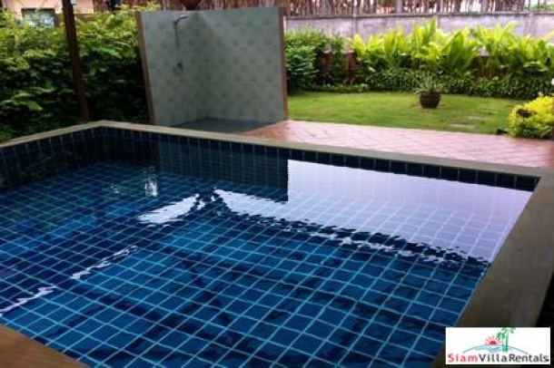 Modern Three Bedroom Unfunished House with a Private Swimming Pool For Long Term Rent at Chalong-4