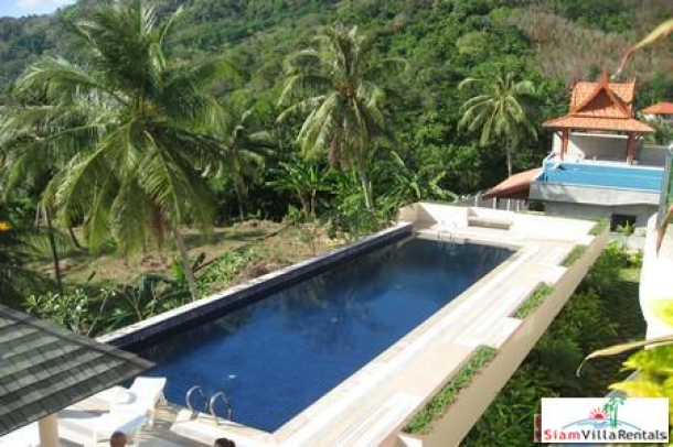 Three Bedroom Sea-View House with Communal Swimming Pool For Rent at Kata-13