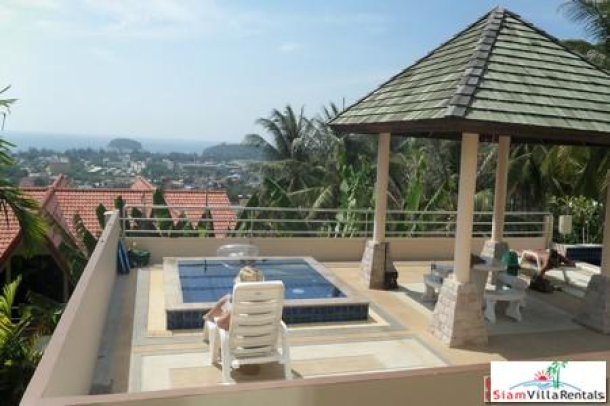 Three Bedroom Sea-View House with Communal Swimming Pool For Rent at Kata-16