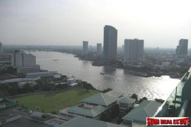 Gorgeous view of Chaophraya River and Shrewbury International School from 23rd floor, Two bedrooms, Two bathrooms Condo for Sale, Close to Chaophraya River, BTS (Saphan Taksin Station)-1