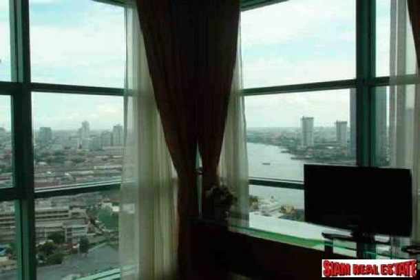 Chatrium Condominium | One Bedroom 24th Floor Condo with Seamless Views of Chao Phraya River for Rent-1