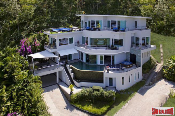 Villa Namaste | Contemporary Seven Bedroom Villa with Sea View for Sale in Bang Tao-1