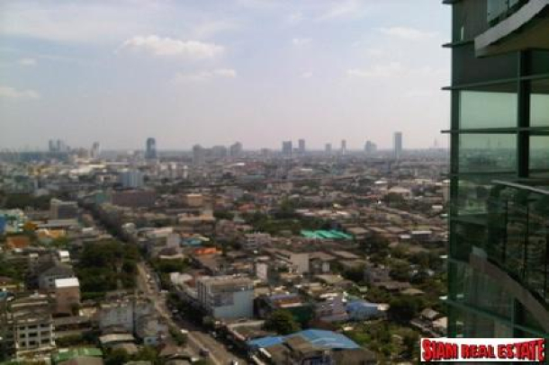Gorgeous view of Chaophraya River and Saphan Taksin view from 24th floor, Two bedrooms, Two bathrooms Condo for Sale, Close to Bangkok central pier, and Skytrain - Saphan Taksin Station-9