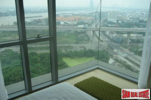 Spectacular views of Chao Phraya river on 23rd floor of The Pano Rama III, 2 bedrooms 2 bathrooms condominium for sale-12