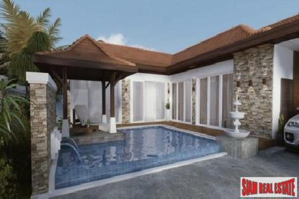 Three Bedroom Modern Thai Pool Villas in New Rawai Development-15