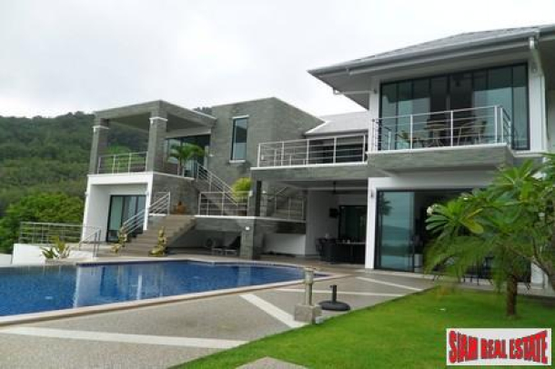 Cool, Modern Six Bedroom Home with Pool and Sea Views in Rawai-1