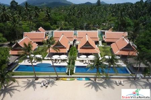 Beachfront Pool Villas Available with Three, Five or Ten Bedrooms and Tennis Court in Lipa Noi, Samui-1