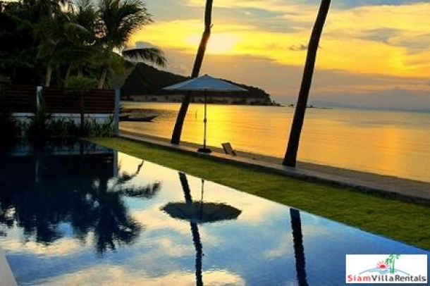 Beachfront Pool Villas Available with Three, Five or Ten Bedrooms and Tennis Court in Lipa Noi, Samui-14