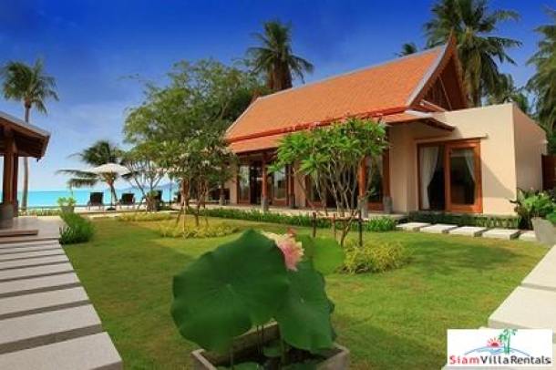 Beachfront Pool Villas Available with Three, Five or Ten Bedrooms and Tennis Court in Lipa Noi, Samui-17